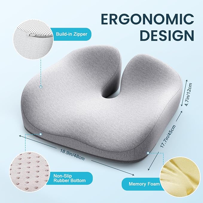 Benazcap Seat Cushion, Memory Foam Cushion - Image 2