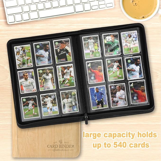 9 Pocket Card Binder, Premium Zip Trading Card Binder, 540 Double Sided Pocket - Image 4