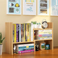 Desktop Shelf Organizer, Adjustable Wood Office Storage Rack, Counter Display by IUSEIT