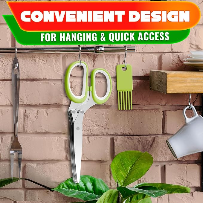Herb Scissors with 5 Blades and Cover - Image 8