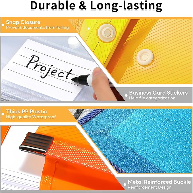 Plastic Expanding File Folder, Transparent Envelopes - Image 5