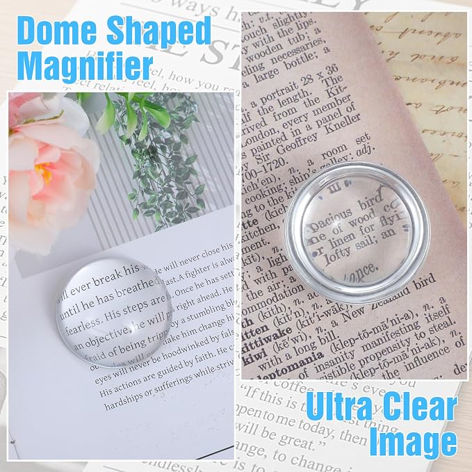 16 Pcs Crystal Dome Magnifying Paperweight, Paper Weights Clear Distortion-Free - Image 3