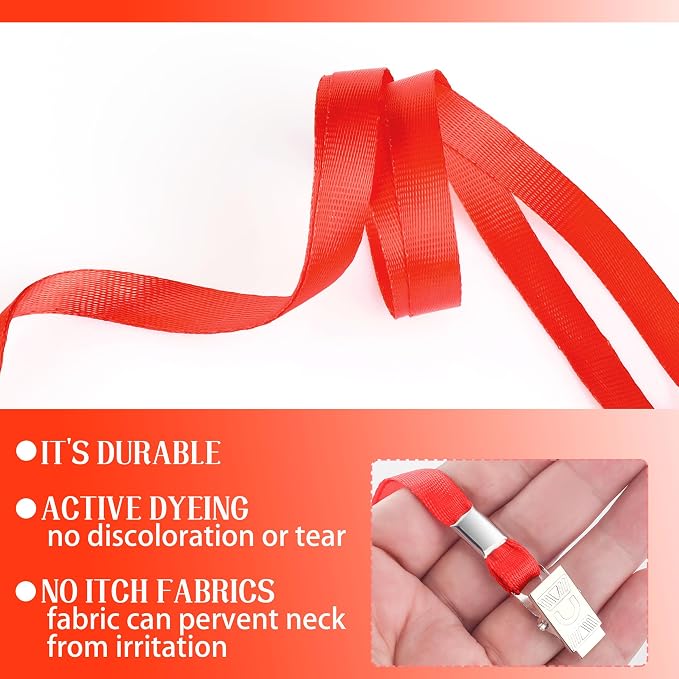 LOCONHA 100 Pack Red lanyards Lanyards - Image 4