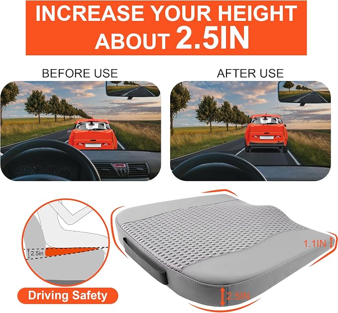 Lofty Aim Car Seat Cushion, Comfort Memory Foam Car Cushions - Image 3