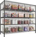 REIBII 3200LBS Storage Shelves 55.5" W Garage Shelving Heavy Duty 5 Tier by REIBII