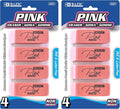 BAZIC Products Pink Bevel Block Erasers by BAZICProducts