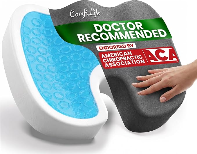 ComfiLife Premium Gel & Memory Foam Seat Cushion – Doctor Recommended Office by ComfiLife