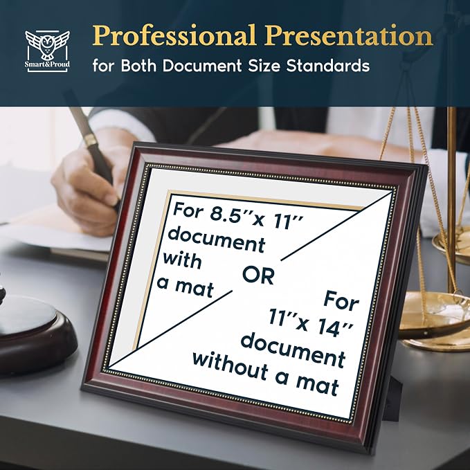 Wooden College Diploma Frame 8.5 x 11 - Image 4