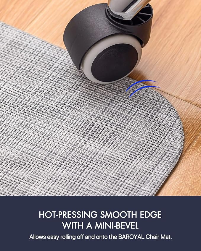Baroyal Office Chair Mat for Hardwood Floor Under Desk Computer Rolling Chair - Image 6