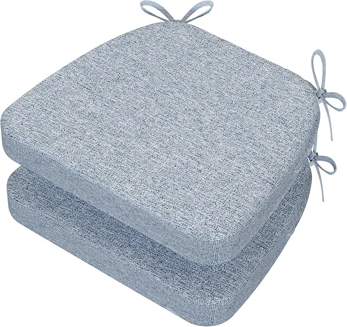 AAAAAcessories D-Shaped Chair Cushions, Machine-Washable Cover, Light Blue by AAAAAcessories