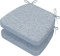 AAAAAcessories D-Shaped Chair Cushions, Machine-Washable Cover, Light Blue by AAAAAcessories