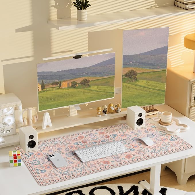 iCasso Desk Mat for Keyboard and Mouse, Large Mouse Pad, Desk Pad Mat, - Image 7