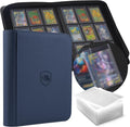 Toploader Binder, Holds 360 Toploaders, 100 Toploaders INCLUDED, 9-Pocket PU by Pemocyny