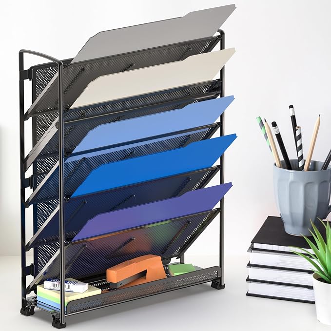 Simple Houseware 6-Tier Wall Mount Document Letter Tray Organizer - Image 3