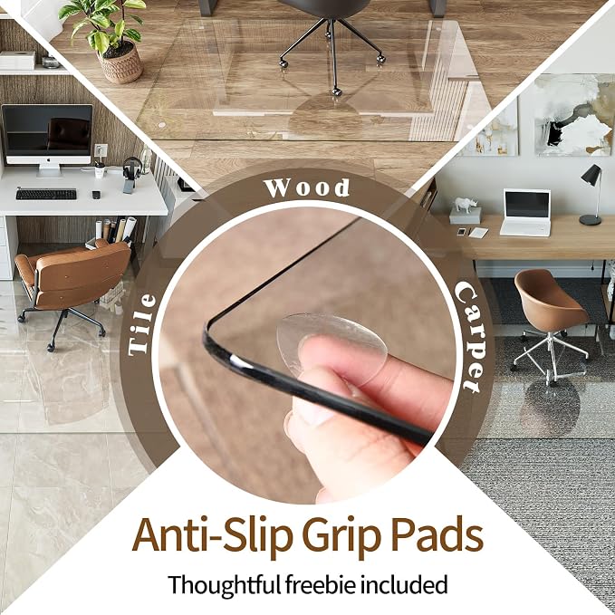 Koonmi Tempered Glass Chair Mat 42"x48" - Image 5
