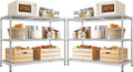 3- Shelf Metal Shelving Unit 35.6Wx14Dx36H, Adjustable Storage Shelves Heavy by Durayloly