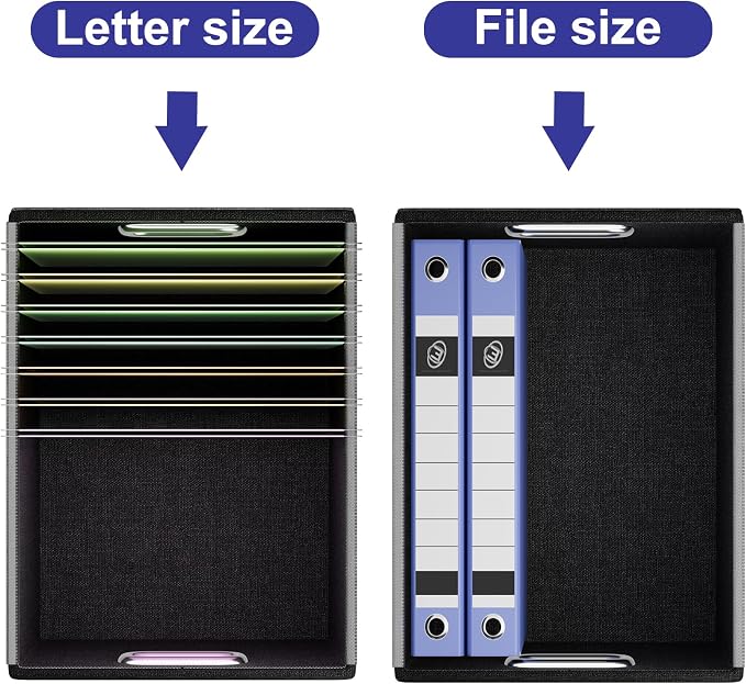 Decorative Leather File Organizer Storage Boxes - Image 4