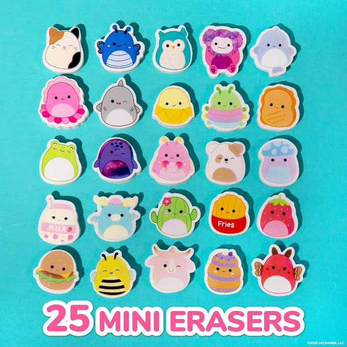 Original Squishmallows Mini Eraser Set, 25 Small Squishmallows Erasers - Image 3