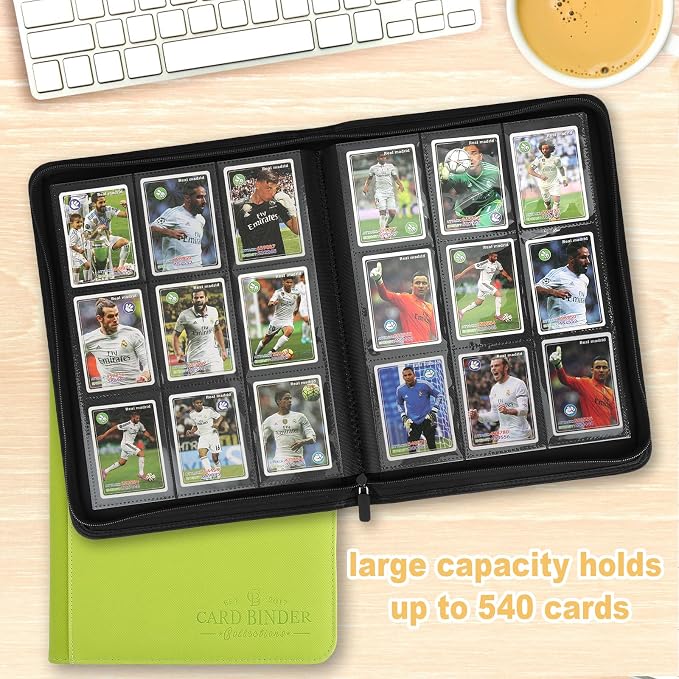 9 Pockets Card Binder, Premium Zip Trading Card Binder, 540 Double Sided Pocket - Image 3