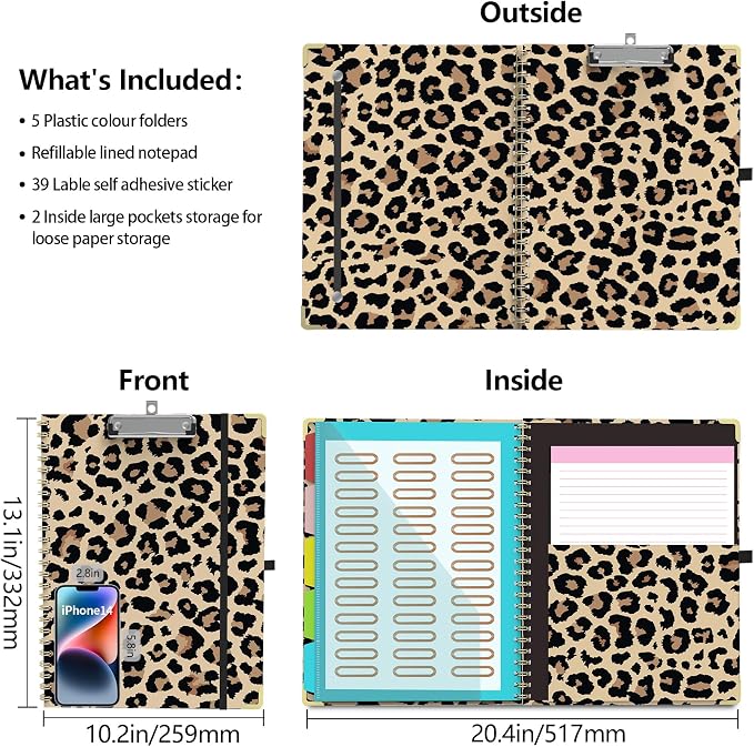 Clipboard Folio with Storage Clipboards Padfolio Notebook - Image 2