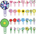30 PCS Flower Paper Clips Metal Paperclip Large Size Paper Clip Cute Bookmark by Pabucle