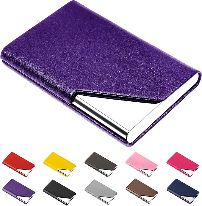 Padike Business Card Holder, Upgraded Leather Business Card Case Pocket Card by padike