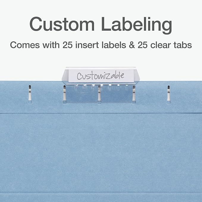 Pendaflex Hanging File Folders, 25 Pack, Letter Size, Light Blue, Light Green - Image 5