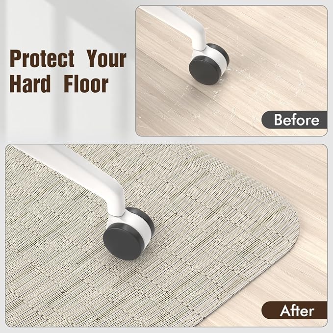 Blvornl Office Chair Mat for Hardwood Floor and Low Pile Carpet, PVC Rug for - Image 6