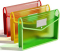 ThinkTex Plastic Expanding File Folders, Transparent Envelopes by ThinkTex