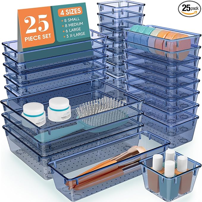 StorMiracle 25 PCS Drawer Organizer Set, 5 Varied Size Bathroom and kitchen by StorMiracle