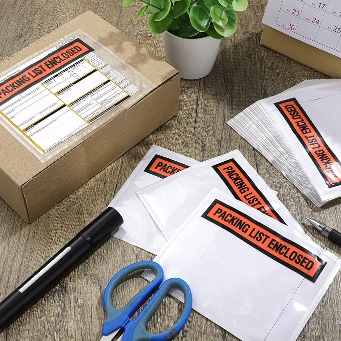 Teling 1000 Pcs Packing Slip Envelope Pouches Clear Self Adhesive Shipping - Image 2