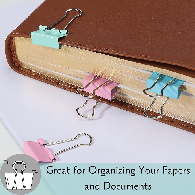 Mr. Pen- Small Binder Clips, Small Size | Pastel Color Metal Binder Paper Clips - Image 7