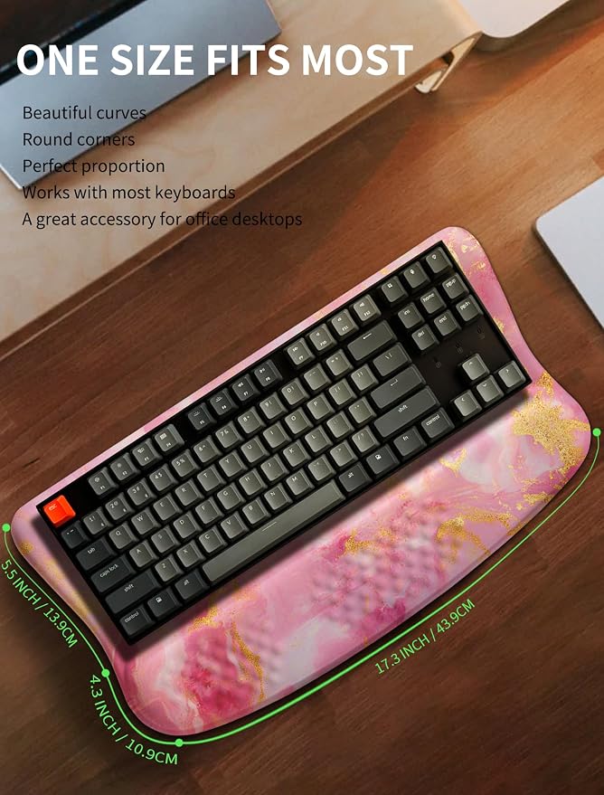 Ergonomic Wave Wrist Rest with Keyboard Stand, Cushioned Palm Rest, Comfortable - Image 6