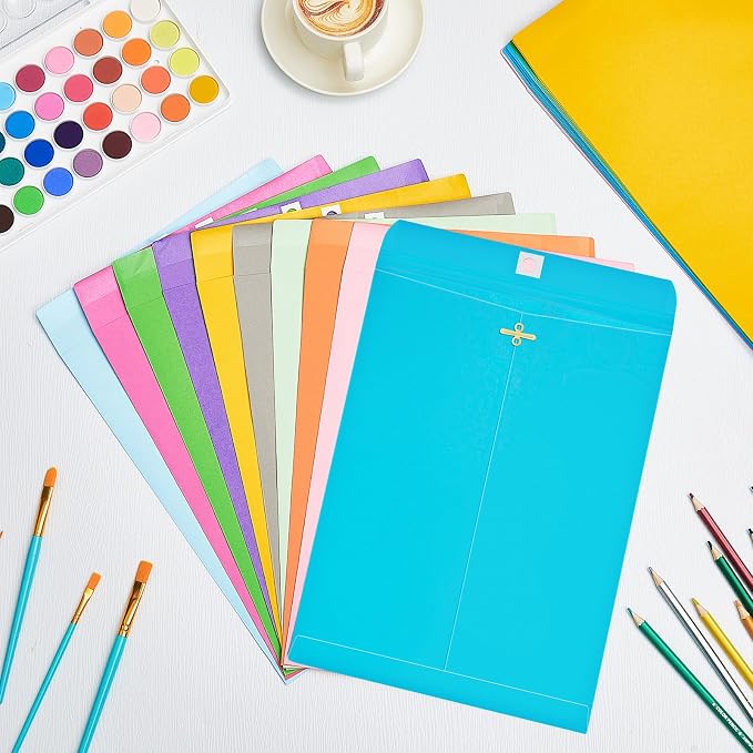 Geyee 50 Pcs 9 x 12 Inch Clasp Envelopes Letter Size Mailing Envelopes - Image 5