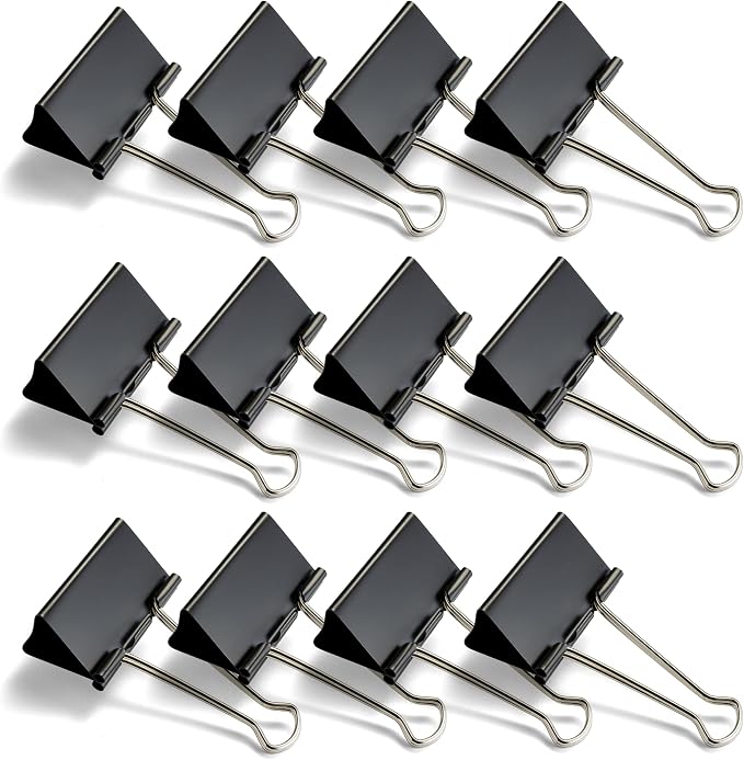 Officemate Large Binder Clips, 2 inch Wide, 1 inch Capacity, Box of 12 - Image 3
