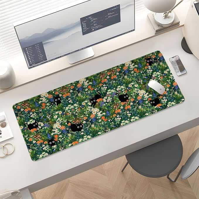Mousepad Desk Mat Gaming Large Keyboard Cute Office Desktop Computer Laptop Cat - Image 5