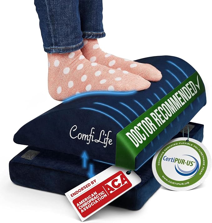 ComfiLife Foot Rest for Under Desk at Work – Adjustable Desk FootRest for by ComfiLife