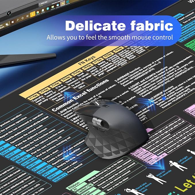 Excel Cheat Sheet Desk pad—Contains 12 Types of Common Skills in Excel and - Image 5