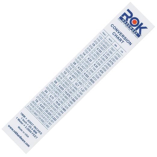 10 Pack Rok Hardware Measuring Plastic Flexi 6" Easy Read 15 cm English Metric - Image 2