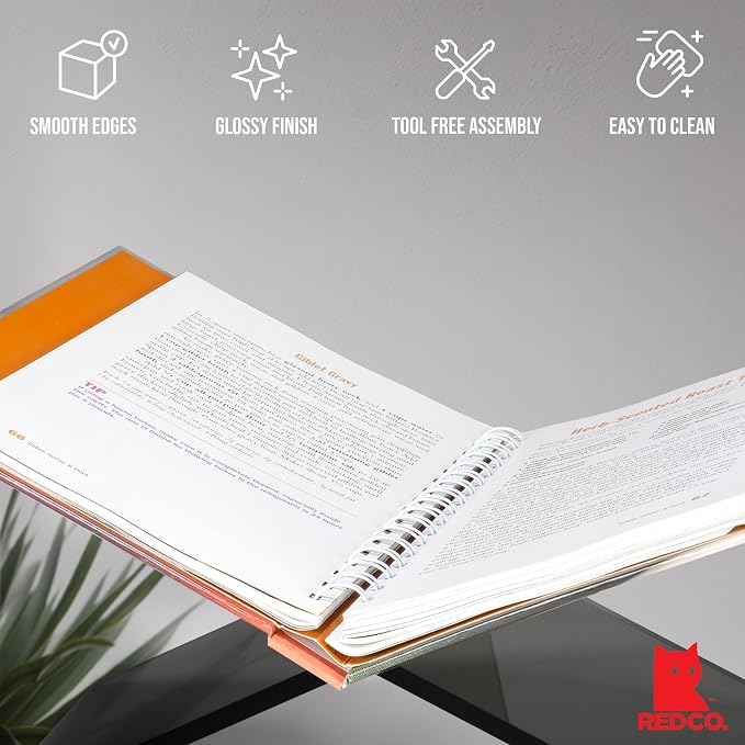 Red Co. Transparent Grey Acrylic Book Holder 2 Piece Reading Stand - Image 4