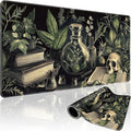 Gothic Dark Botanical Large Gaming Mouse Pad 31.5"x15.7"｜XXL Desk Mat, Non-Slip by Mcapirivo