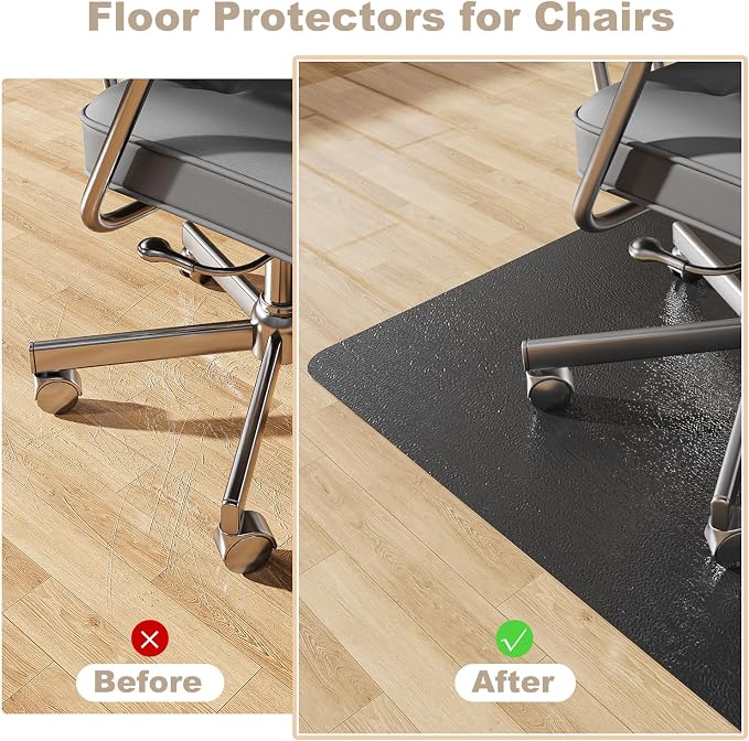40"x 50" Office Chair Mat for Hardwood, Vinyl Computer Floor Mat, Anti-Slip - Image 3