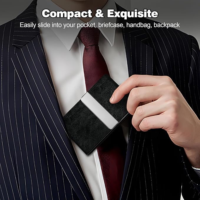 Business Card Holder for Women or Men, Business Card Case - Image 5