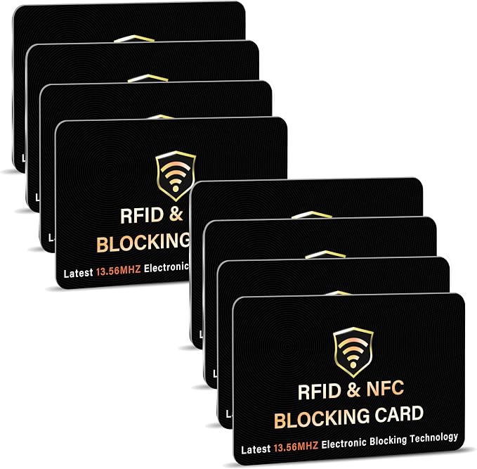 SaiTech IT 8 Pack RFID Blocking Card, One Card Protects Entire Wallet Purse by SaiTechIT