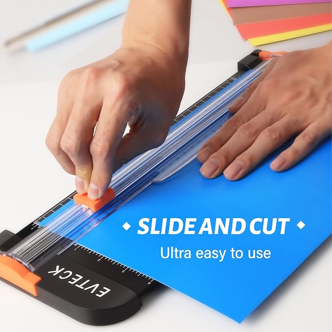 Evteck Paper Cutter 12 Inch Paper Trimmer Slider Crafting Scrapbooking Supplies - Image 2