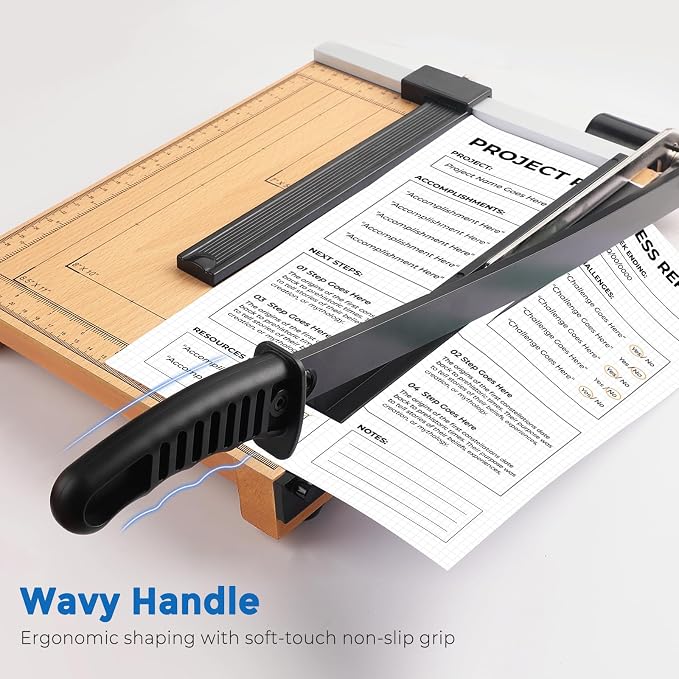 MROCO Heavy Duty Guillotine Paper Cutter & Paper Trimmer, Adjustable Guide - Image 7