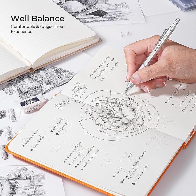 Nicpro 0.9 mm Metal Mechanical Pencil Set - Image 4