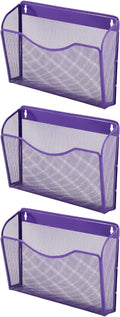 EASEPRES 3 Single Pocket Mesh Hanging File Organizer, Vertical Wall Mounted by EASEPRES