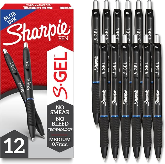 Sharpie S-Gel Pens, Medium Point, Journaling, Note-Taking, College Supplies by Unknown