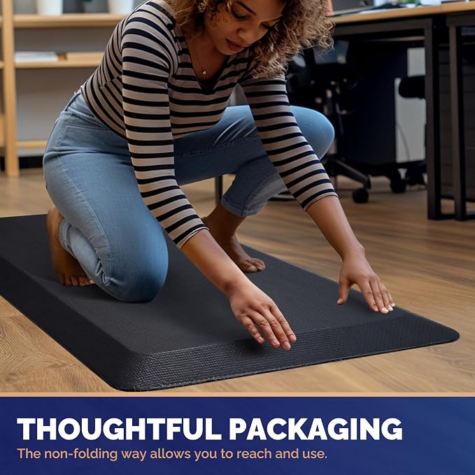 FEATOL Anti Fatigue Mats for Standing, 9/10 Extra Thick Ergonomic Standing Desk - Image 7